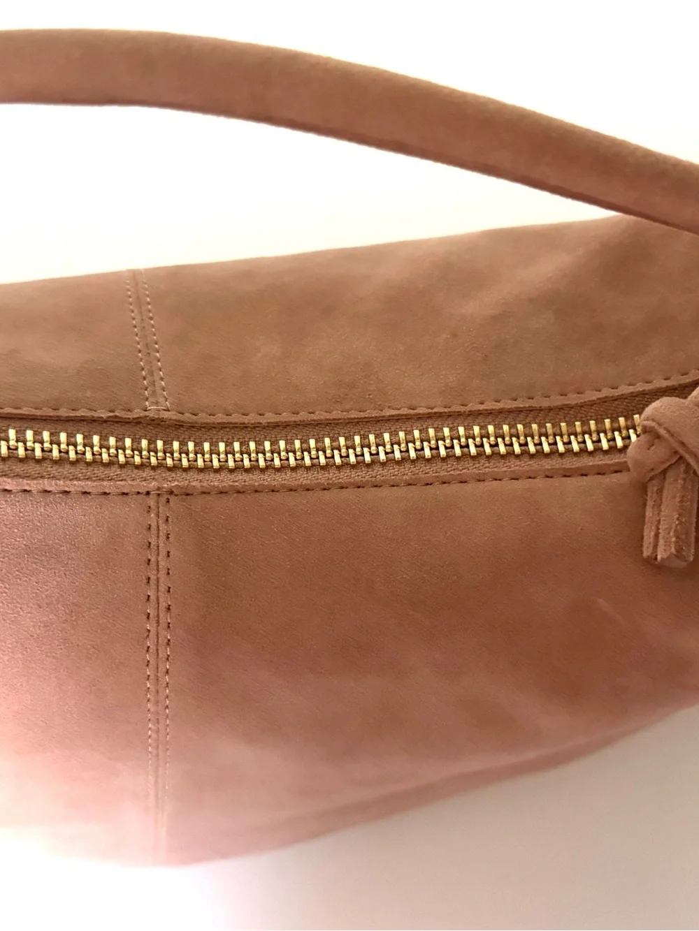NWOT HM Premium Limited Ed Soldout Capsule Suede Hobo Shoulder Bag Dusty Rose